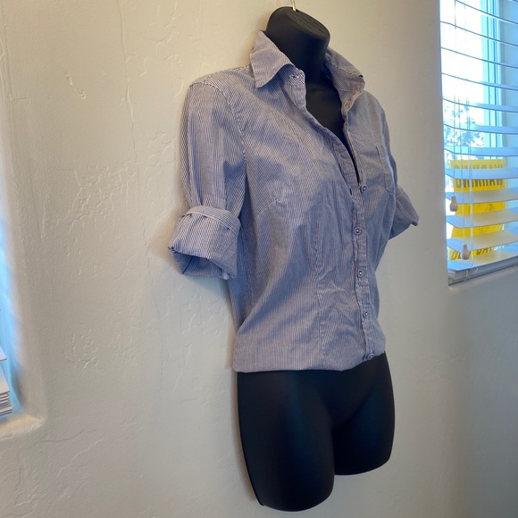 Converse Blue/White Striped Shirt Size XS - Picture 4 of 8